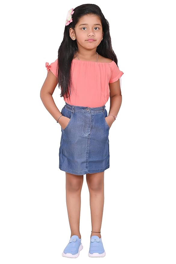 Cloth Bites Girls Casual Cotton Skirt for Kids | Casual Printed Skirts for Girls | Regular Skirts for Kids