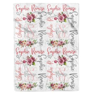 Customizable Name Blanket Set